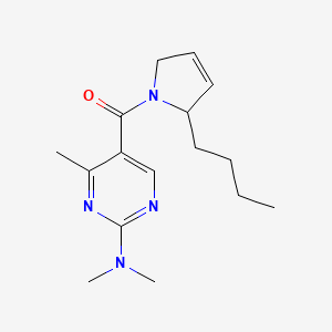 molecular formula C16H24N4O B5689716 5-[(2-butyl-2,5-dihydro-1H-pyrrol-1-yl)carbonyl]-N,N,4-trimethyl-2-pyrimidinamine 