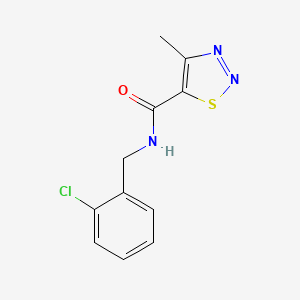 molecular formula C11H10ClN3OS B5689719 N-(2-chlorobenzyl)-4-methyl-1,2,3-thiadiazole-5-carboxamide 