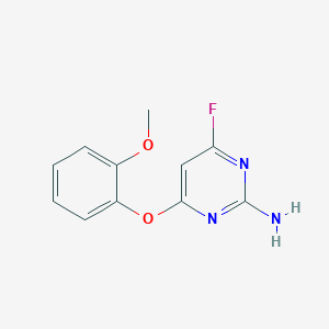 molecular formula C11H10FN3O2 B5689736 4-fluoro-6-(2-methoxyphenoxy)-2-pyrimidinamine 