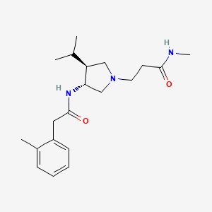 3-(rel-(3S,4R)-3-isopropyl-4-{[(2-methylphenyl)acetyl]amino}-1-pyrrolidinyl)-N-methylpropanamide hydrochloride
