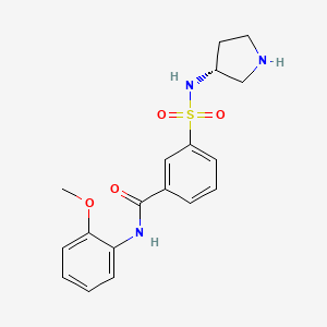 molecular formula C18H21N3O4S B5689748 N-(2-methoxyphenyl)-3-{[(3R)-3-pyrrolidinylamino]sulfonyl}benzamide hydrochloride 