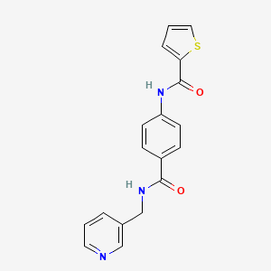 molecular formula C18H15N3O2S B5689774 N-(4-{[(3-pyridinylmethyl)amino]carbonyl}phenyl)-2-thiophenecarboxamide 