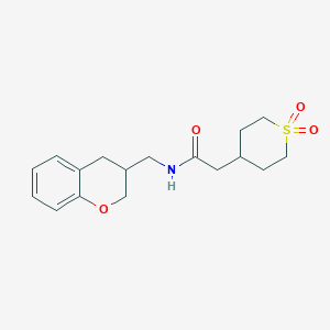 molecular formula C17H23NO4S B5689786 N-(3,4-dihydro-2H-chromen-3-ylmethyl)-2-(1,1-dioxidotetrahydro-2H-thiopyran-4-yl)acetamide 