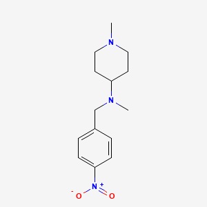 molecular formula C14H21N3O2 B5689805 N,1-dimethyl-N-(4-nitrobenzyl)-4-piperidinamine 