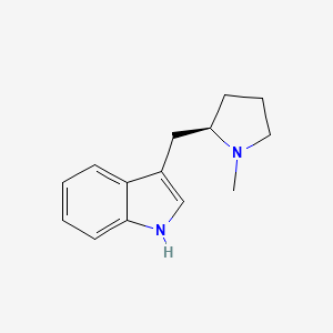molecular formula C14H18N2 B568983 (R)-3-((1-methylpyrrolidin-2-yl)methyl)-1H-indole CAS No. 143322-55-8