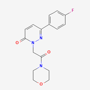 molecular formula C16H16FN3O3 B5689848 6-(4-fluorophenyl)-2-[2-(4-morpholinyl)-2-oxoethyl]-3(2H)-pyridazinone 