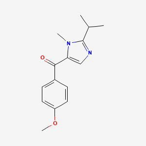 molecular formula C15H18N2O2 B5689858 (2-isopropyl-1-methyl-1H-imidazol-5-yl)(4-methoxyphenyl)methanone 