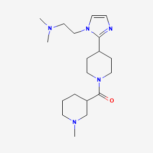 molecular formula C19H33N5O B5689866 N,N-dimethyl-2-(2-{1-[(1-methylpiperidin-3-yl)carbonyl]piperidin-4-yl}-1H-imidazol-1-yl)ethanamine 