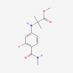 molecular formula C13H17FN2O3 B568987 2-((3-氟-4-(甲基氨基羰基)苯基)氨基)-2-甲基丙酸甲酯 CAS No. 1332524-01-2