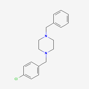 molecular formula C18H21ClN2 B5689896 1-benzyl-4-(4-chlorobenzyl)piperazine 