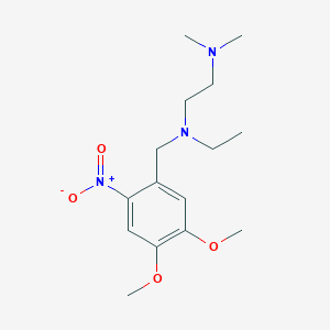 molecular formula C15H25N3O4 B5689904 (4,5-dimethoxy-2-nitrobenzyl)[2-(dimethylamino)ethyl]ethylamine 
