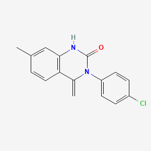 molecular formula C16H13ClN2O B5689916 3-(4-chlorophenyl)-7-methyl-4-methylene-3,4-dihydro-2(1H)-quinazolinone 