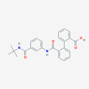 molecular formula C25H24N2O4 B5689934 2'-[({3-[(tert-butylamino)carbonyl]phenyl}amino)carbonyl]-2-biphenylcarboxylic acid 