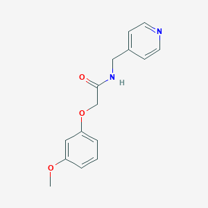 2-(3-methoxyphenoxy)-N-(4-pyridinylmethyl)acetamide