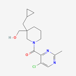 molecular formula C16H22ClN3O2 B5689949 [1-[(5-chloro-2-methyl-4-pyrimidinyl)carbonyl]-3-(cyclopropylmethyl)-3-piperidinyl]methanol 