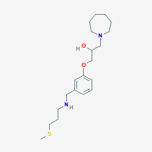 molecular formula C20H34N2O2S B5689963 1-(1-azepanyl)-3-[3-({[3-(methylthio)propyl]amino}methyl)phenoxy]-2-propanol 