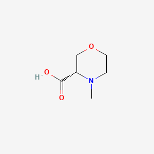 molecular formula C6H11NO3 B568998 (S)-4-methylmorpholine-3-carboxylic acid CAS No. 1315051-74-1