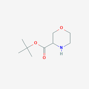 molecular formula C9H17NO3 B568999 (S)-tert-Butyl morpholine-3-carboxylate CAS No. 1353085-67-2