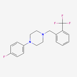 molecular formula C18H18F4N2 B5690015 1-(4-fluorophenyl)-4-[2-(trifluoromethyl)benzyl]piperazine 