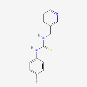 molecular formula C13H12FN3S B5690043 N-(4-fluorophenyl)-N'-(3-pyridinylmethyl)thiourea 