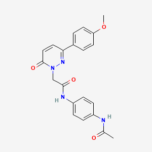 molecular formula C21H20N4O4 B5690051 N-[4-(acetylamino)phenyl]-2-[3-(4-methoxyphenyl)-6-oxo-1(6H)-pyridazinyl]acetamide 
