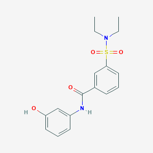 molecular formula C17H20N2O4S B5690054 3-[(diethylamino)sulfonyl]-N-(3-hydroxyphenyl)benzamide 