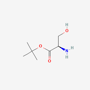 molecular formula C7H15NO3 B569006 (R)-叔丁基2-氨基-3-羟基丙酸酯 CAS No. 948296-15-9