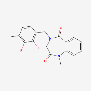 molecular formula C18H16F2N2O2 B5690070 4-(2,3-difluoro-4-methylbenzyl)-1-methyl-3,4-dihydro-1H-1,4-benzodiazepine-2,5-dione 