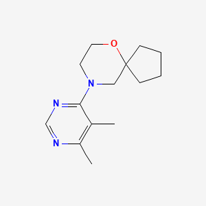 molecular formula C14H21N3O B5690075 9-(5,6-dimethylpyrimidin-4-yl)-6-oxa-9-azaspiro[4.5]decane 