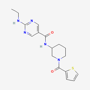 molecular formula C17H21N5O2S B5690095 2-(ethylamino)-N-[1-(2-thienylcarbonyl)-3-piperidinyl]-5-pyrimidinecarboxamide 