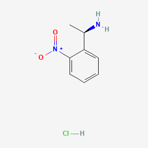 molecular formula C8H11ClN2O2 B569010 (R)-1-(2-nitrophenyl)ethanamine hydrochloride CAS No. 1431699-56-7