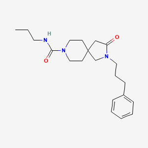molecular formula C21H31N3O2 B5690103 3-oxo-2-(3-phenylpropyl)-N-propyl-2,8-diazaspiro[4.5]decane-8-carboxamide 