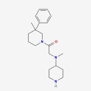 molecular formula C20H31N3O B5690105 N-methyl-N-[2-(3-methyl-3-phenyl-1-piperidinyl)-2-oxoethyl]-4-piperidinamine dihydrochloride 