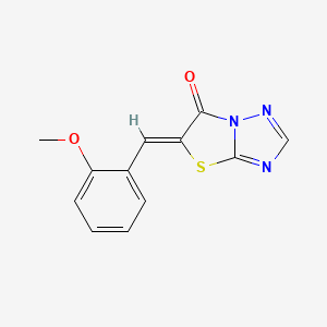 molecular formula C12H9N3O2S B5690111 5-(2-methoxybenzylidene)[1,3]thiazolo[3,2-b][1,2,4]triazol-6(5H)-one 