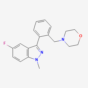 molecular formula C19H20FN3O B5690121 5-fluoro-1-methyl-3-[2-(morpholin-4-ylmethyl)phenyl]-1H-indazole 