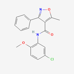 molecular formula C18H15ClN2O3 B5690136 N-(5-chloro-2-methoxyphenyl)-5-methyl-3-phenyl-4-isoxazolecarboxamide 