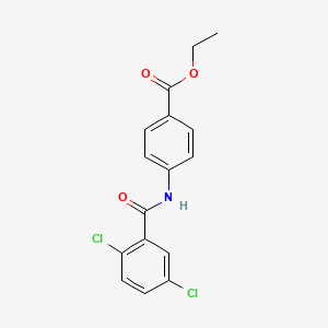 molecular formula C16H13Cl2NO3 B5690143 ethyl 4-[(2,5-dichlorobenzoyl)amino]benzoate 