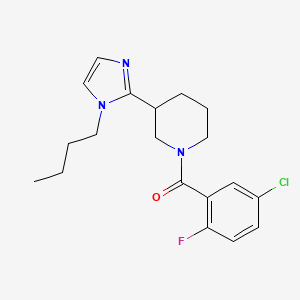 molecular formula C19H23ClFN3O B5690156 3-(1-butyl-1H-imidazol-2-yl)-1-(5-chloro-2-fluorobenzoyl)piperidine 