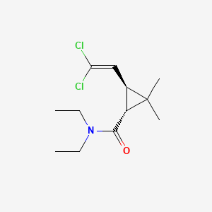 molecular formula C12H19Cl2NO B569016 (1R,3S)-3-(2,2-Dichloroethenyl)-N,N-diethyl-2,2-dimethylcyclopropane-1-carboxamide CAS No. 153653-46-4