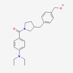 molecular formula C23H30N2O2 B5690173 [4-({1-[4-(diethylamino)benzoyl]pyrrolidin-3-yl}methyl)phenyl]methanol 
