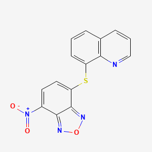molecular formula C15H8N4O3S B5690205 8-[(7-nitro-2,1,3-benzoxadiazol-4-yl)thio]quinoline 