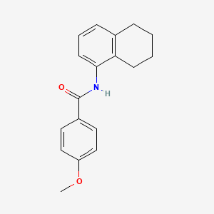 molecular formula C18H19NO2 B5690220 4-methoxy-N-(5,6,7,8-tetrahydro-1-naphthalenyl)benzamide 