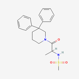 molecular formula C21H26N2O3S B5690228 N-[2-(3,3-diphenylpiperidin-1-yl)-1-methyl-2-oxoethyl]methanesulfonamide 