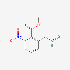 molecular formula C10H9NO5 B569023 2-Nitro-6-(2-oxoethyl)benzoic Acid Methyl Ester CAS No. 1056123-60-4