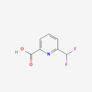 molecular formula C7H5F2NO2 B569024 6-(Difluoromethyl)pyridine-2-carboxylic acid CAS No. 1256824-41-5