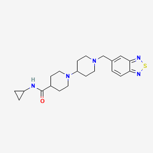 molecular formula C21H29N5OS B5690244 1'-(2,1,3-benzothiadiazol-5-ylmethyl)-N-cyclopropyl-1,4'-bipiperidine-4-carboxamide 