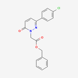 molecular formula C19H15ClN2O3 B5690262 benzyl [3-(4-chlorophenyl)-6-oxo-1(6H)-pyridazinyl]acetate 
