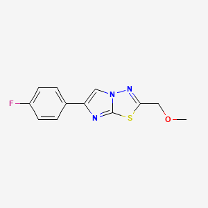 molecular formula C12H10FN3OS B5690274 6-(4-fluorophenyl)-2-(methoxymethyl)imidazo[2,1-b][1,3,4]thiadiazole 