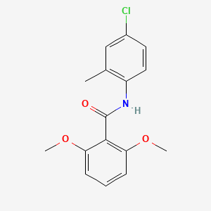 molecular formula C16H16ClNO3 B5690282 N-(4-chloro-2-methylphenyl)-2,6-dimethoxybenzamide 