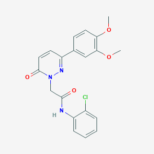 molecular formula C20H18ClN3O4 B5690283 N-(2-chlorophenyl)-2-[3-(3,4-dimethoxyphenyl)-6-oxo-1(6H)-pyridazinyl]acetamide 